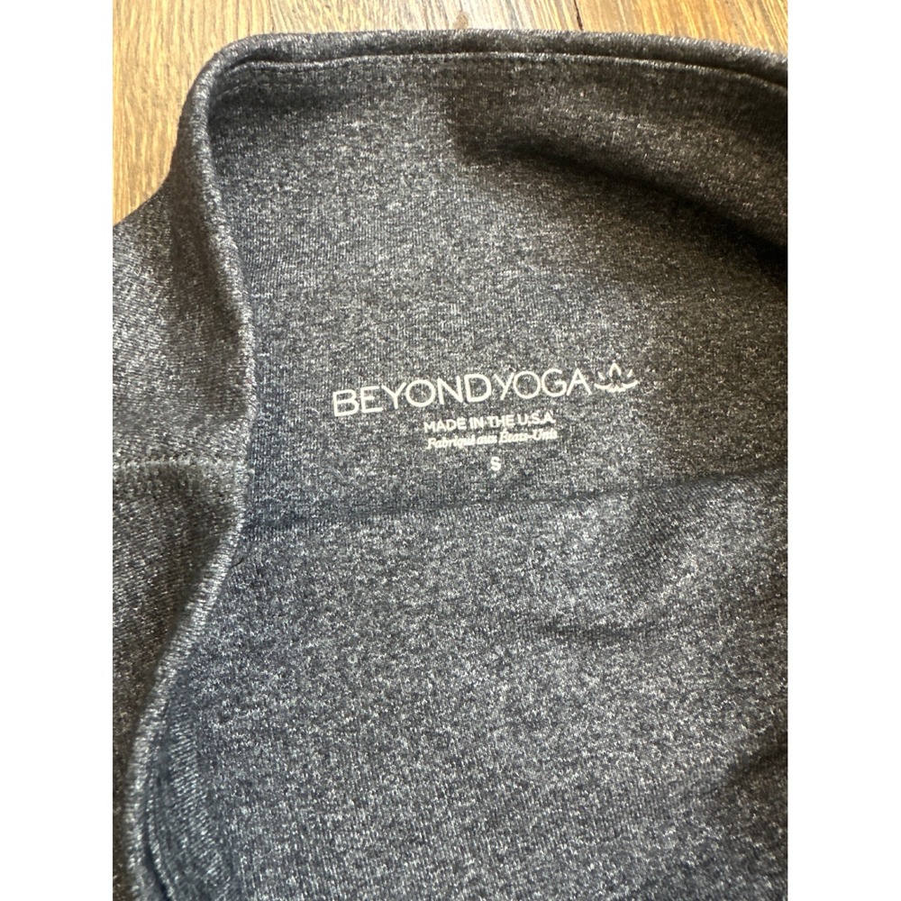 Beyond Yoga Womens Gray Heather Mesh Panel Side Pocket Leggings Size S Small (5) - Picture 6 of 8